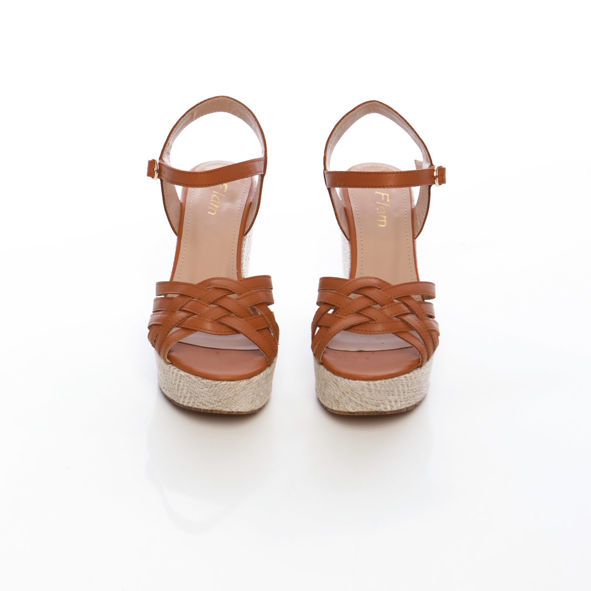 Sandales Compensé en Camel - Formule – Image 3