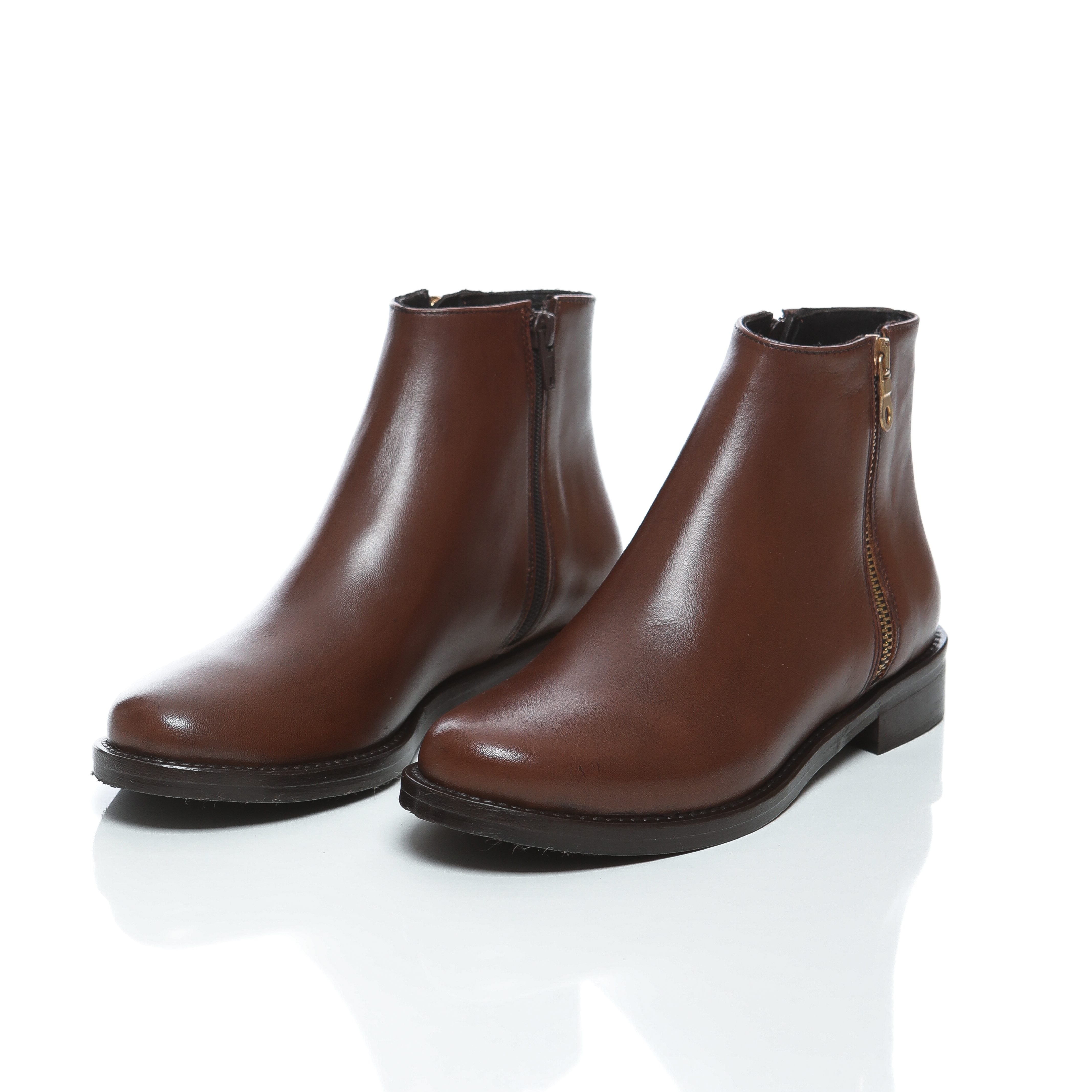 Venus boots plates en cuir veritable a la mode pour femme