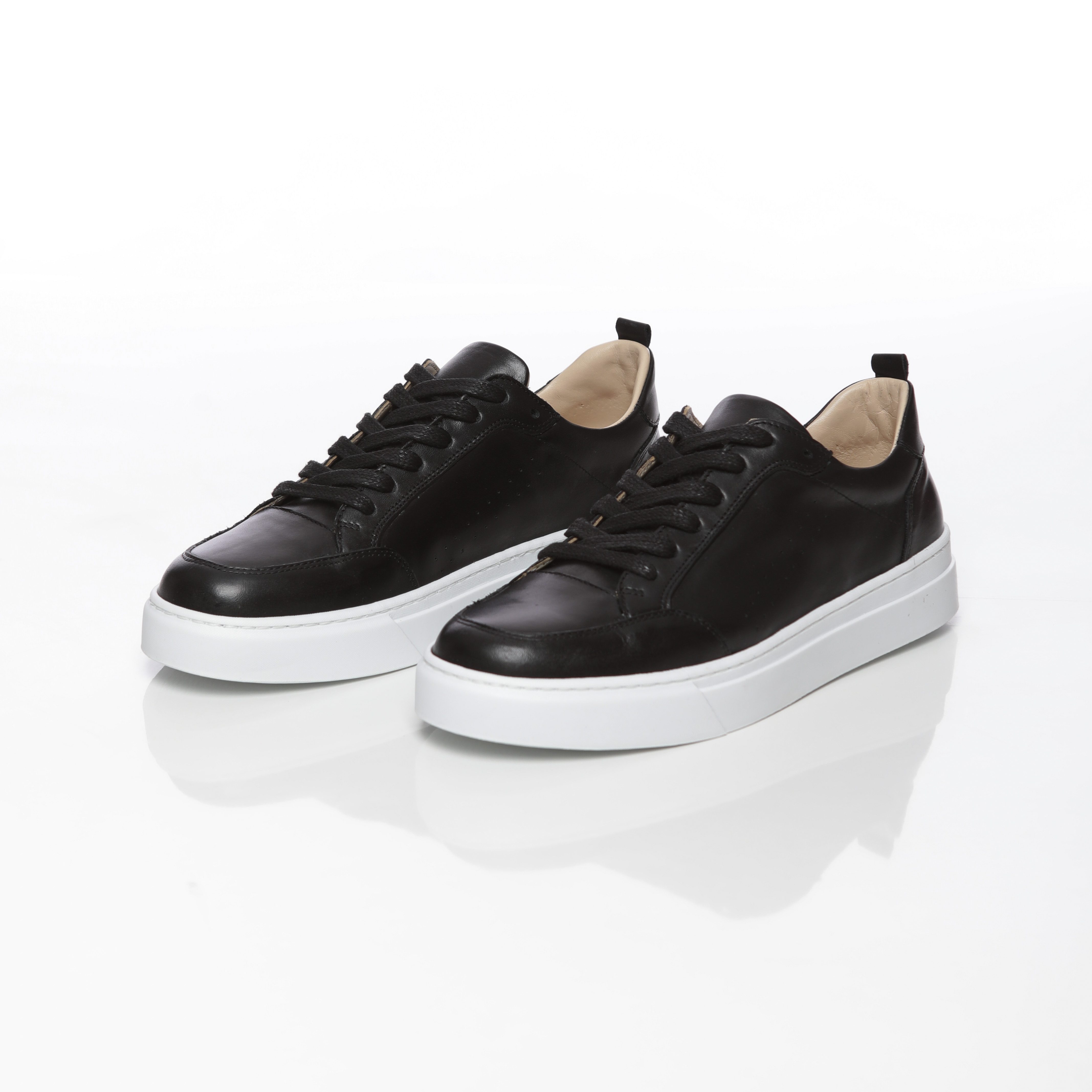 Alex Baskets en cuir véritable, style sport chic pour Homme Hkeya