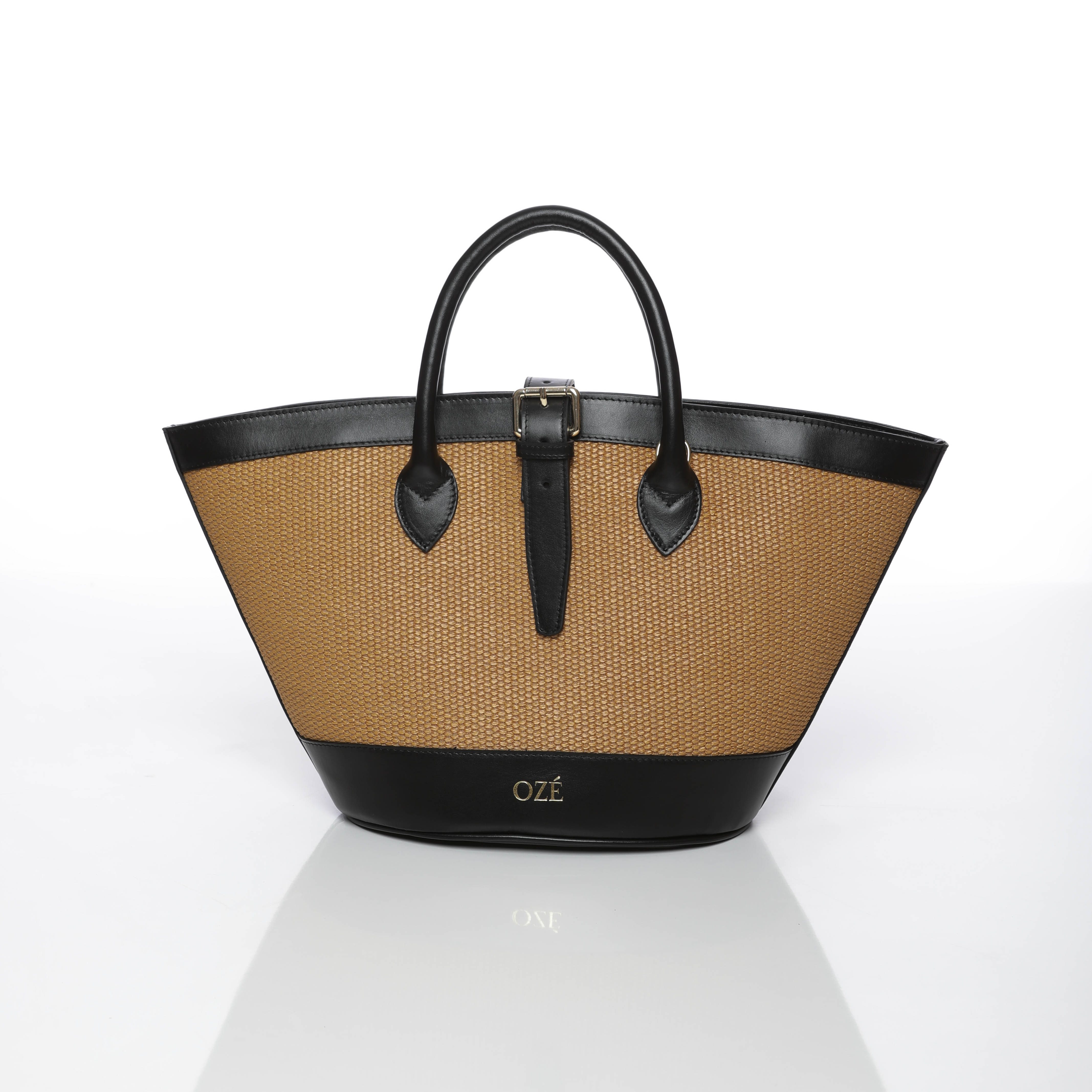 Veloria : Sac style panier tres chic en cuir veritable et paille naturelle pour femme – Image 9