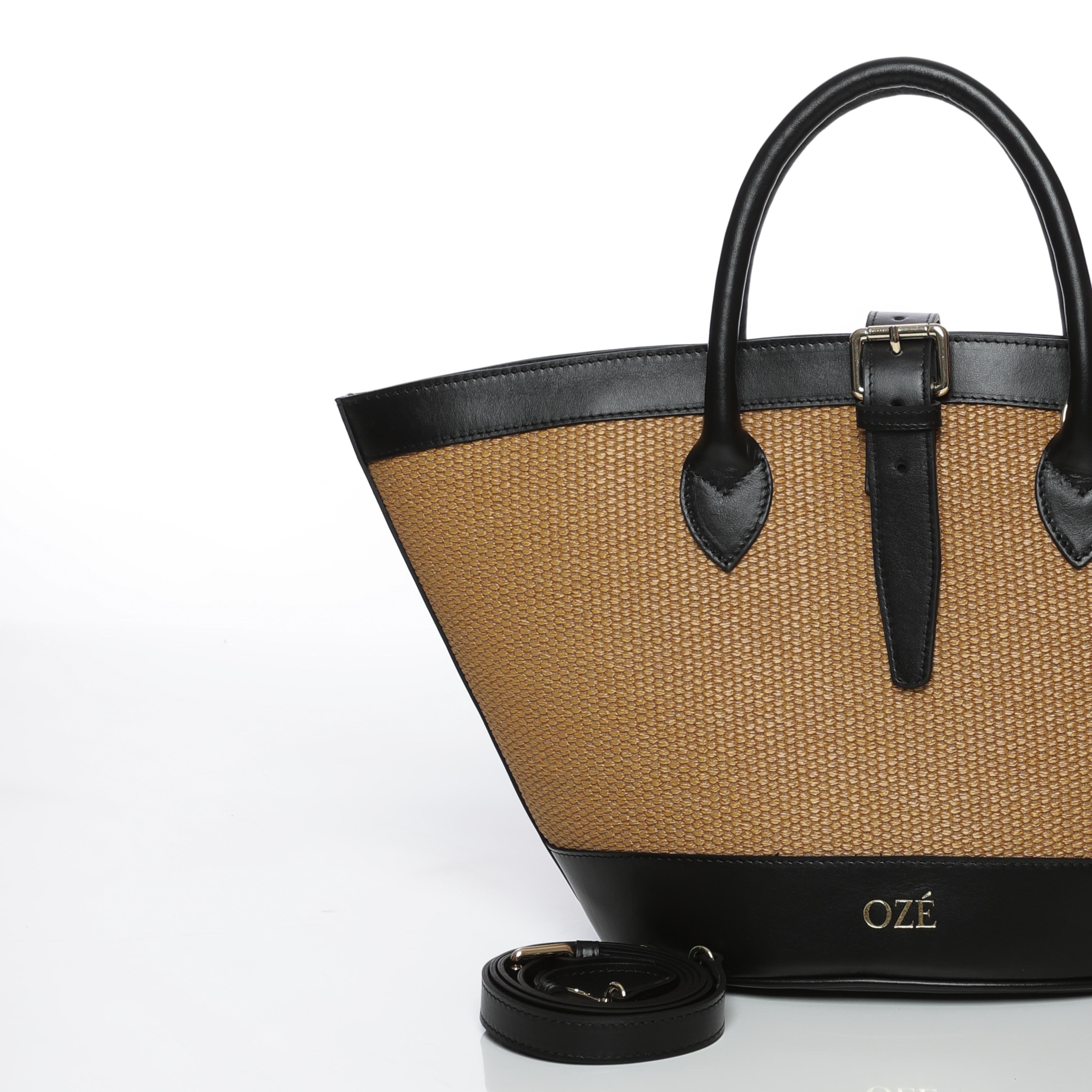 Veloria : Sac style panier tres chic en cuir veritable et paille naturelle pour femme – Image 10