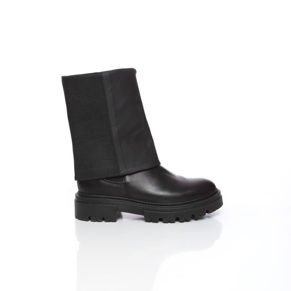 Lucky – Bottes plates en cuir véritable style brodequin pour femme – Image 3