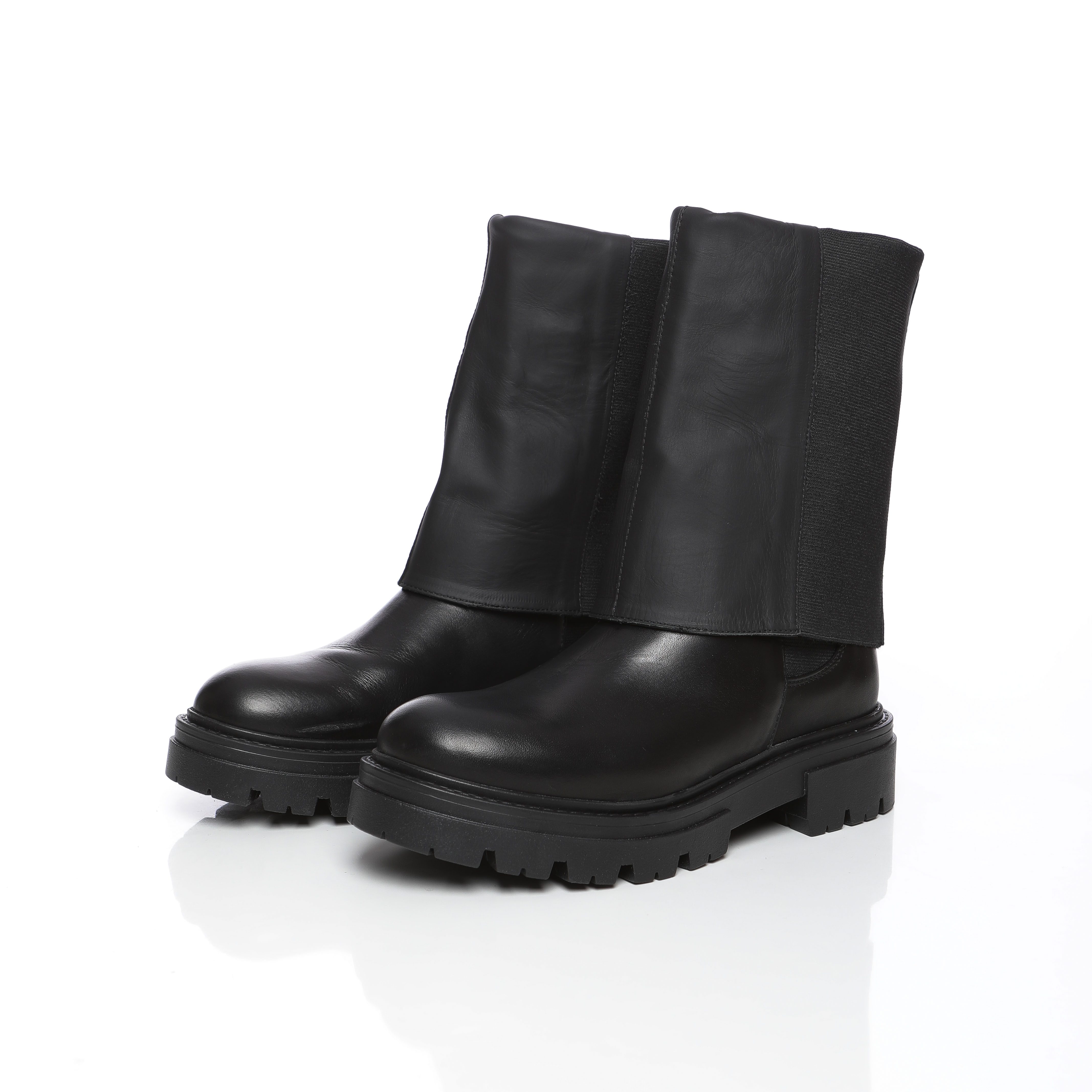 Lucky – Bottes plates en cuir véritable style brodequin pour femme – Image 5