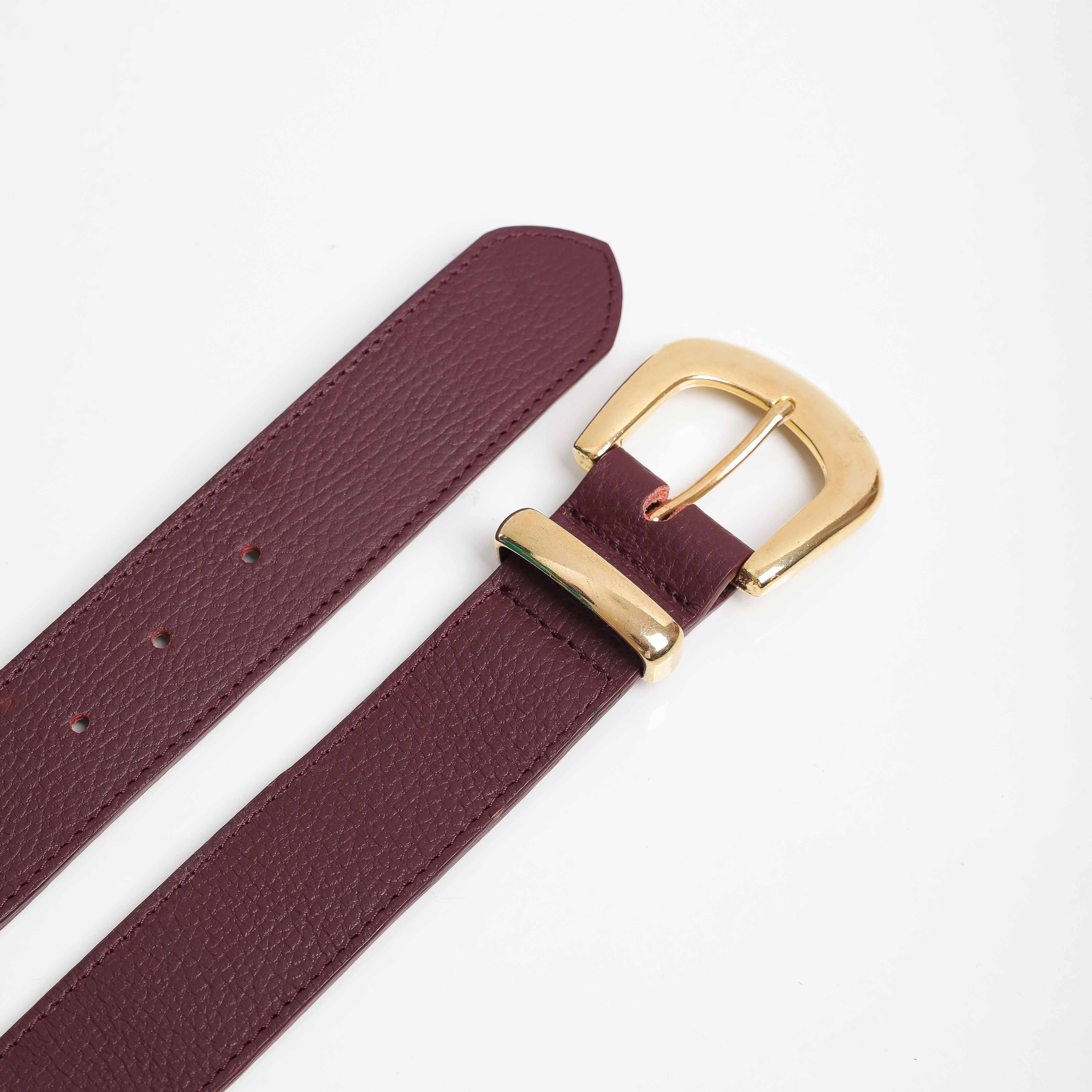 ceinture en cuir pleine fleur