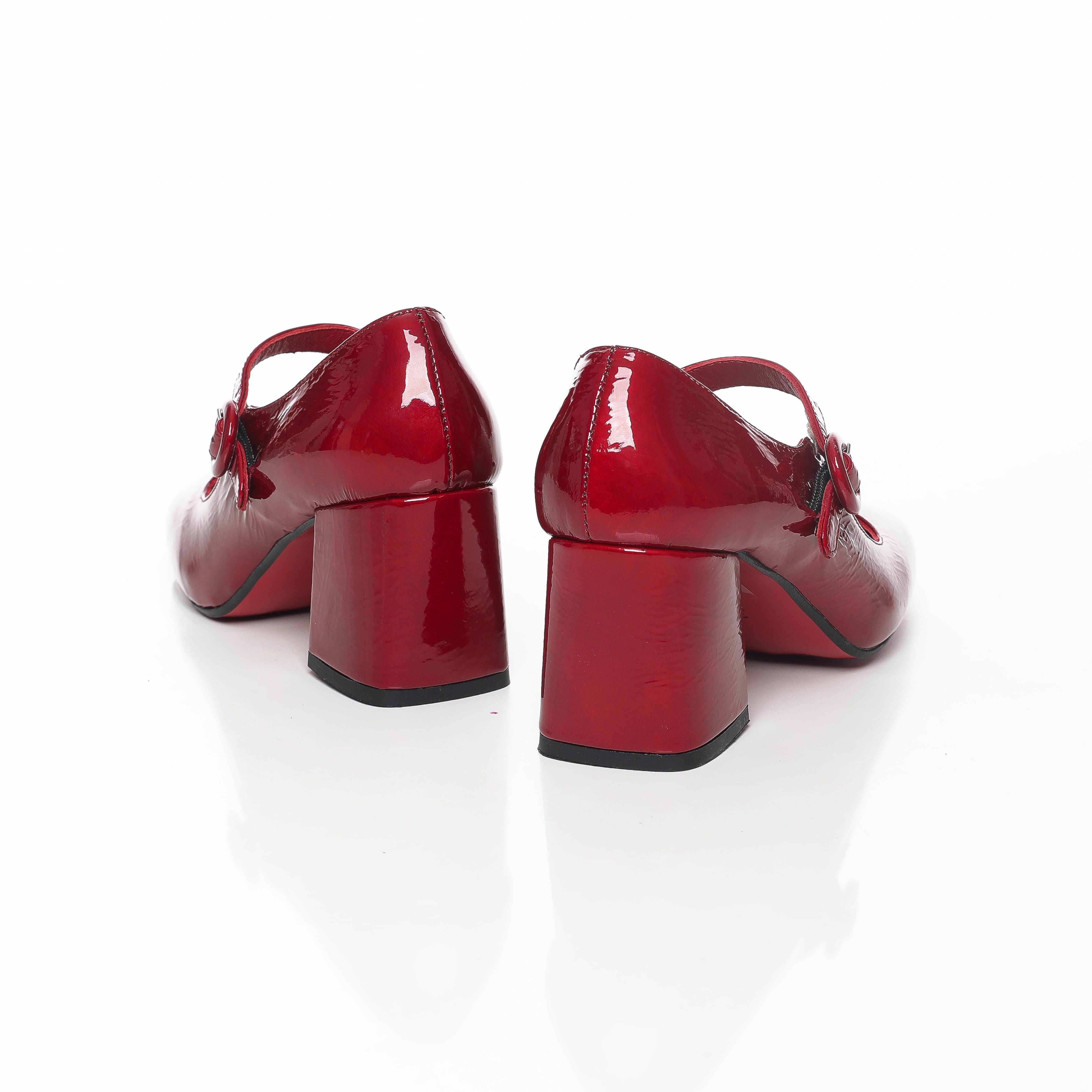 escarpins à talon carré en daim