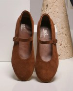 ballerines en daim gris