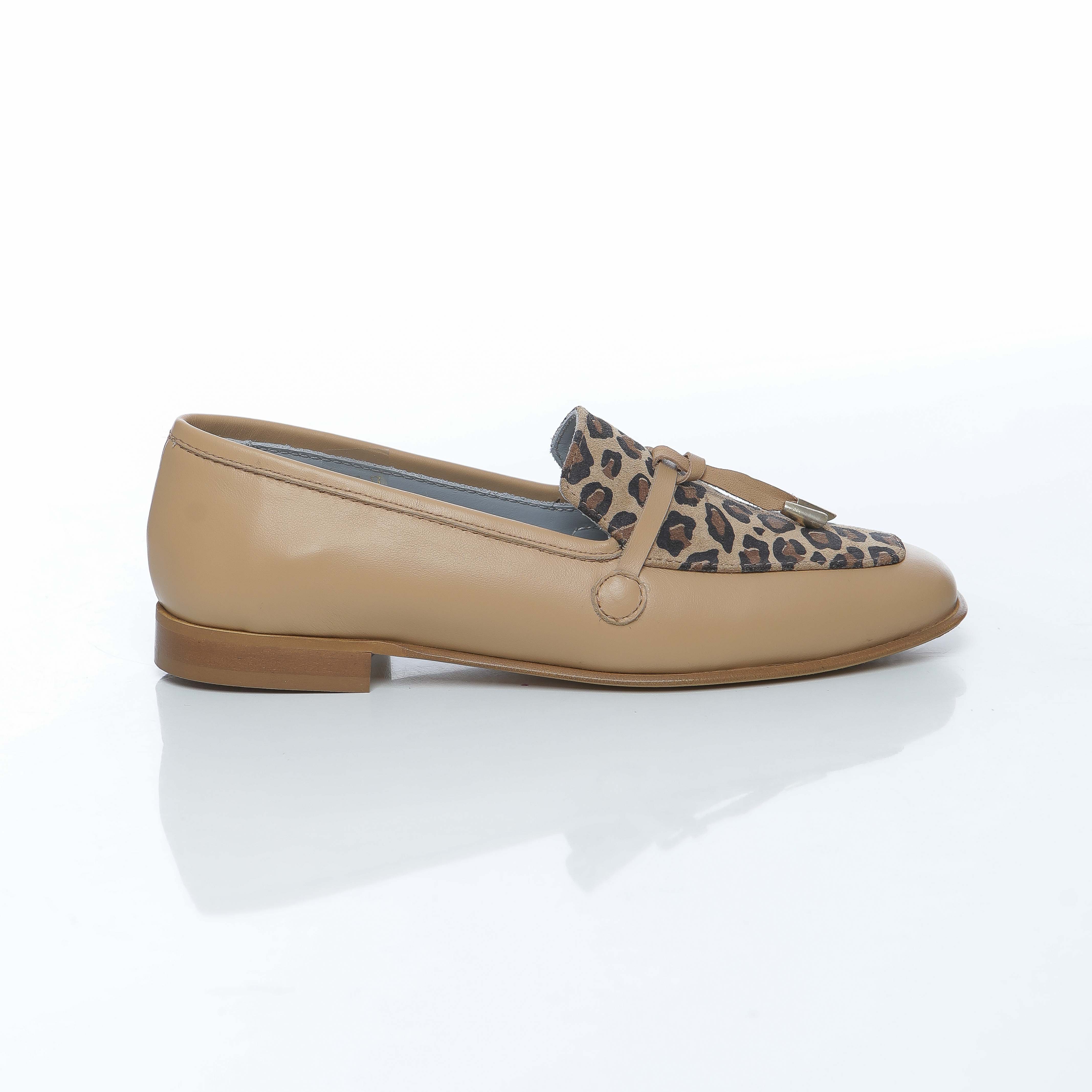 Derbies en serraje style mocassins pour femme