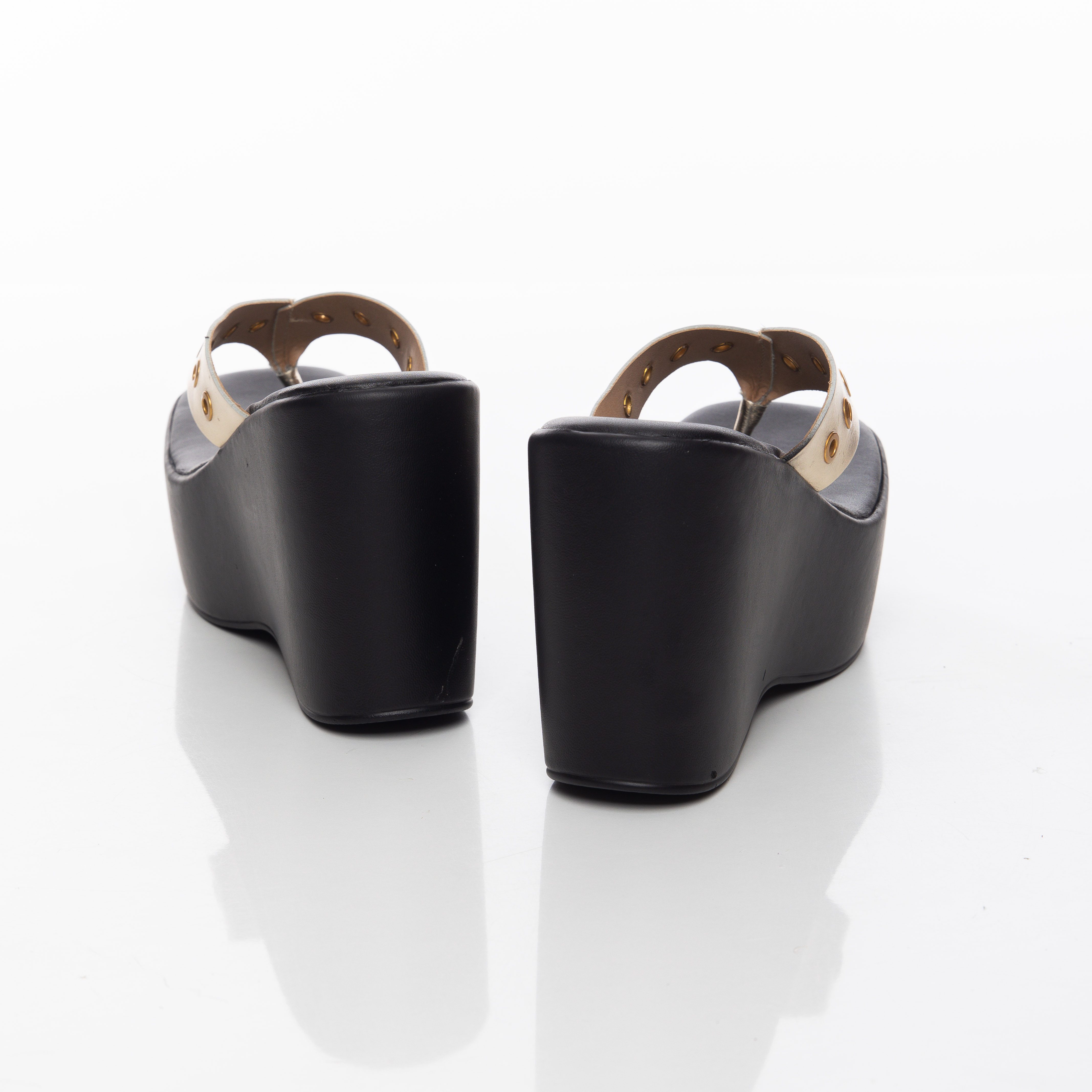 Mules à plateforme compensée confortable pour femme