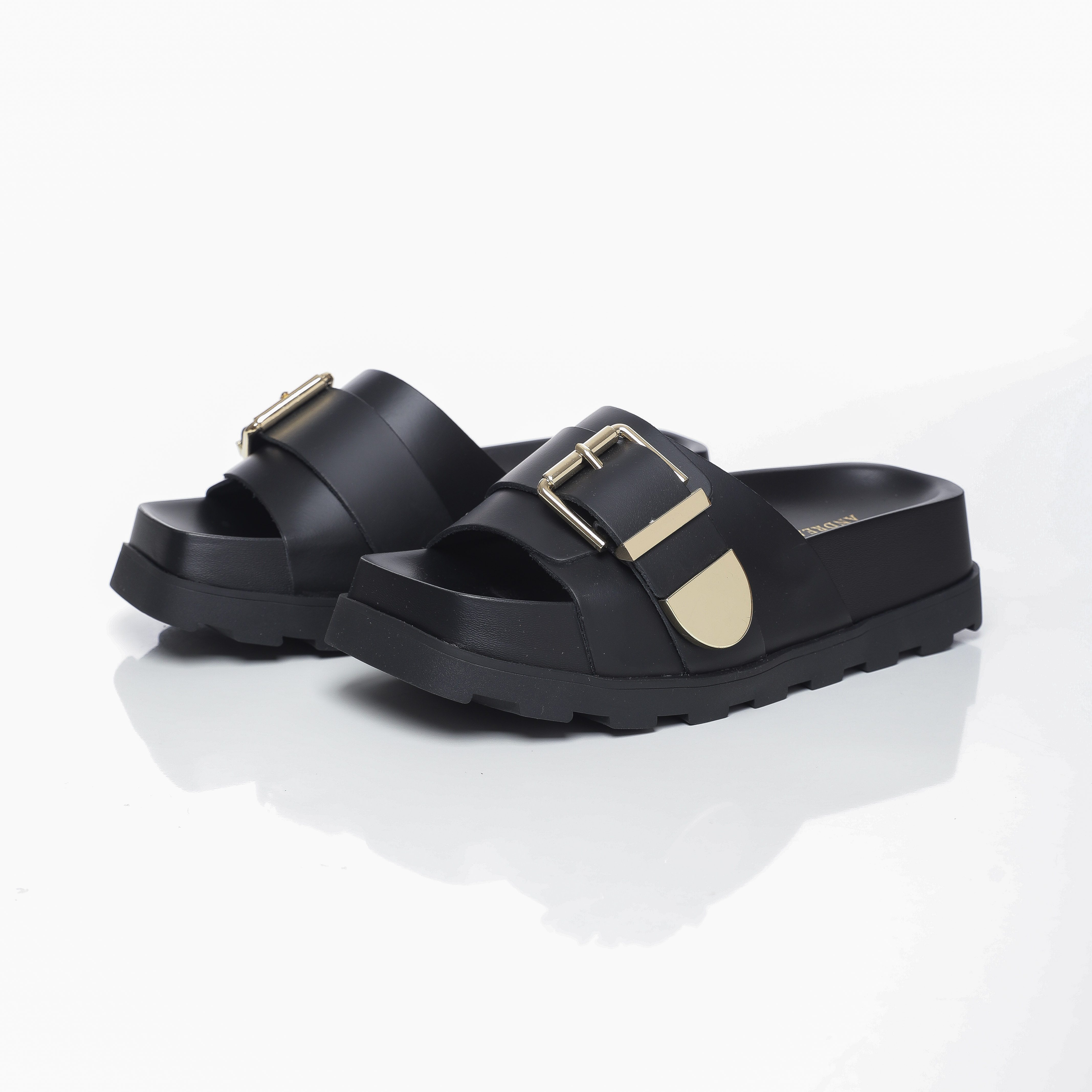 Mules plates confort à boucle pour Femme