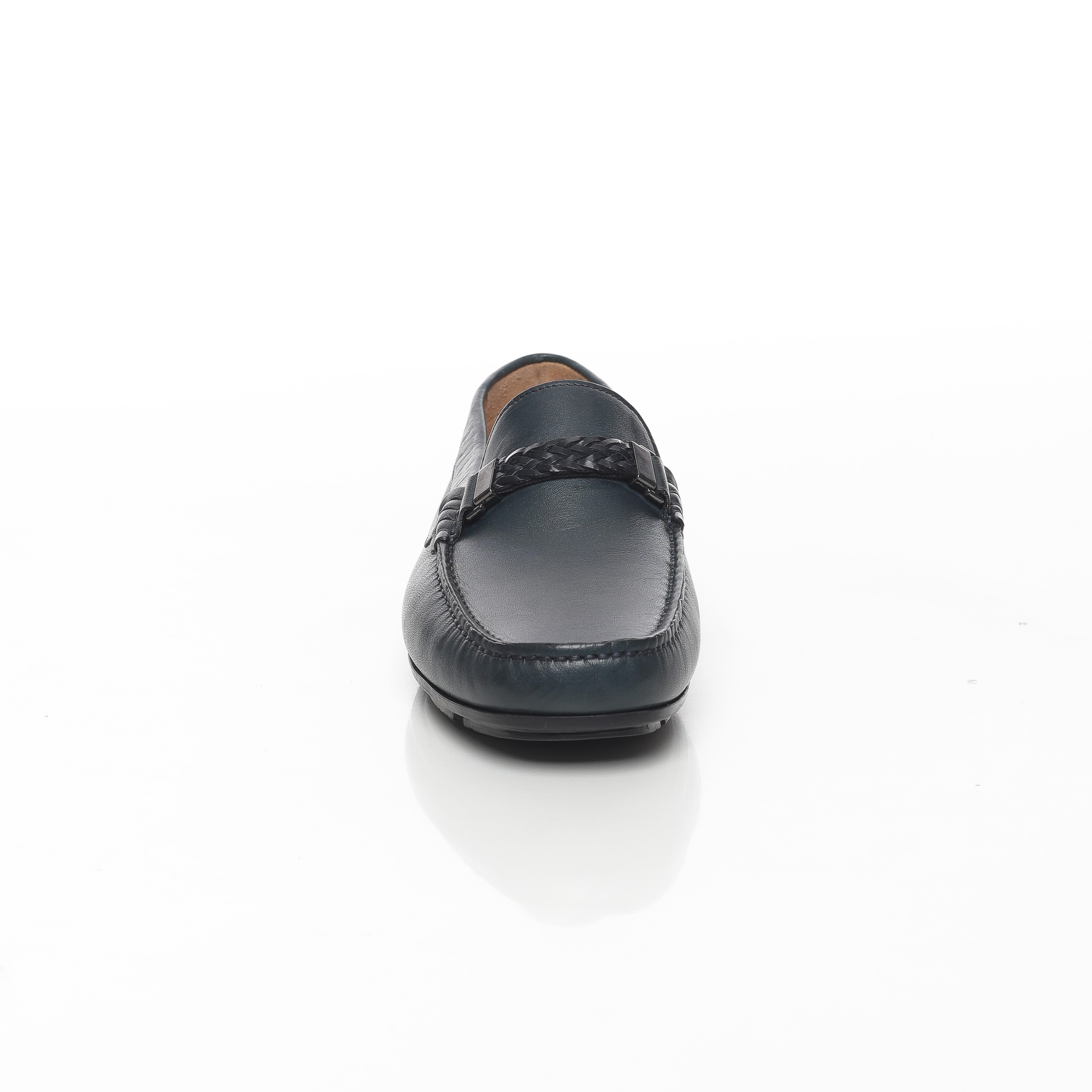 Mocassin homme cuir véritable sans lacet