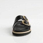 mules cuir profil plateforme confortable